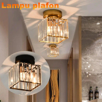 Kristal Lampu Ceiling Kristal Kotak Modern Crystal Round Ceiling Lamp Untuk Tangga Lampu Kristal Pla