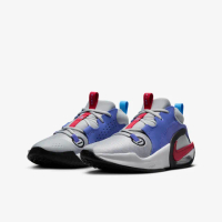 【NIKE 耐吉】籃球鞋 女鞋 大童 運動鞋 包覆 緩震 AIR ZOOM CROSSOVER 2 GS 灰藍紅 FB2689-003(3C5078)