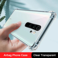 Coque Airbag Clear Phone Case for Redmi Note 8 Pro T Capa Note8 8Pro 8T Original Shockproof Soft Silicone Transparent Thin Cover