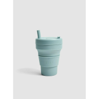 Stojo -環保高耐熱矽膠摺疊杯16oz-海藍寶色 