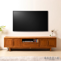 【WAKUHOME 瓦酷家具】OLAF 天然油柚木7尺電視櫃 A033-1