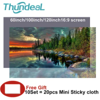 High Brightness Reflective Projector Screen 60 100 130 inch 16:9 Fabric Cloth Projection Screen for Espon BenQ HY300 Home Beamer