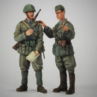 Garage Kit 1/35 Ratio Resin Figure Model Kit Diorama History Soldier and Officer of the Observation Group Unpainted DIY Toy