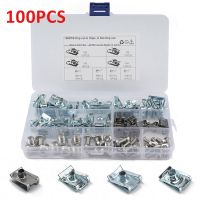 Unvug 1 set New 100pcs Chimney Nuts Spire Clip Speed Fasteners U Nuts Captive Panel M4 - M8