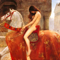 Monday Art Custom Painting oil paintings on Canvas Lady Godiva Oil Painting Wall Arts For Living Room Decor 11