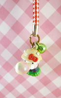 【震撼精品百貨】Hello Kitty 凱蒂貓 限定版手機吊飾-吹泡泡 震撼日式精品百貨