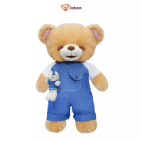 Istana Boneka Boneka Beruang Boney Baju Overoll Jeans Blue Bahan Premium Cocok Untuk Hadiah Mainan Anak