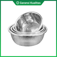 Baskom Bolong Jumbo Stainless SUS 304 - Saringan 50/60/70 cm Tebal Material Food Grade Anti Karat Uk