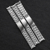 18 20 22mm brushed silver solid stainless steel bracelet for Omega seamaster 300 speedmaster watchband with full logo
