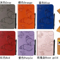Emboss Butterfly Case For Samsung Galaxy Tab A A6 7.0 2016 T280 T285 SM-T285 Cases Filp Stand PU Cover For Galaxy Tab A A6 7.0