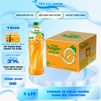 Thùng 12 Chai Nước Giải Khát Trái Cây Cam Ép Twister Tropicana - Đẹp Da, Đẹp Dáng Chai Nhựa 1000Ml