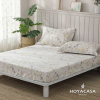 HOYACASA 100%天絲枕套床包三件組-艾比琳(單人)