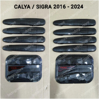 Paket Cover Handle Outer Tangki Carbon Mobil Sigra 2016 2017 2018 2019 2020 2021 2022 2023 2024