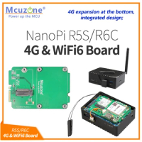 NanoPi R5S LTS/R6C_4G &amp; WiFi6 Board,RK3568B2, 4GB DDR and 32GB emmc, 2.5G ethernet*2,MT7922(wifi6) and 4G LTE driver free