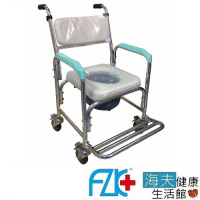 海夫健康生活館 FZK 鋁合金 四輪固定 軟背 便盆椅 FZK-4101