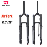 Bolany Mtb 29/27.5 Air Fork Magnesium Alloy Bike Suspension 29 with Rebound Damping Quick Release Travel 120/140mm Bicycle Fork