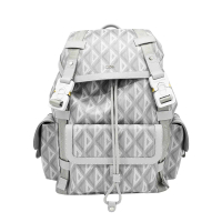 Dior Hit the Road 帆布雙釦後背包(灰)