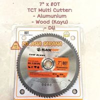 Circular Saw Blade TCT 7" x 80T BLACKFOOT Mata Potong Gergaji Kayu Inch PT.3.4.7X80T