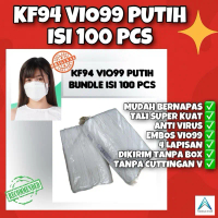 Masker KF94 VIO99 Putih Paket 2 Pack Total Isi 100 PCS | Premium Tanpa Cutingan V | Tali Kuat & Nyam