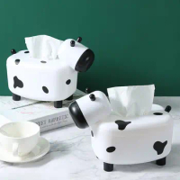 Kawaii Animal Tissue Box Towel Napkin Papers Bag Holder Box Case Home &amp; Car Kitchen Napkin Storage Box Cute Cow Tissue Box