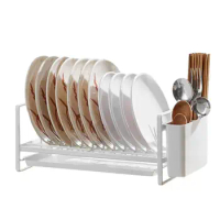 Dish Drying Rack Kitchen Drainer Plate Drying Rack Dish Drying Rack With Utensil Holder Portable Kitchen Cabinet Dish Rack For