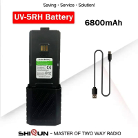 Baofeng UV-5RH Walklee Talkie 3800/4500/6800mah Type-C USB Charger BF-K5Plus UV-5RM Replacement Unit