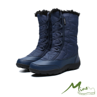 【MINE】機能防水防寒保暖時尚高筒雪靴(藍)