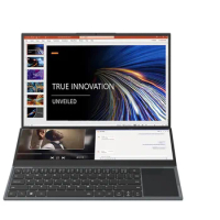 Dual Screen Laptop 16 Inch 2K LCD + 14 Inch Touch Screen Core i7 10750H 64GB RAM Zenbook Duo Laptop Gaming Notebook