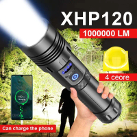 Scratch & Wear Resistant Super XHP120 The Most Powerful LED Flashlight XHP90 High Power Tactical Rec
