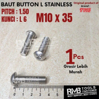 Baut L Button M10x35 Stainless Steel 304 Tahan Karat Kunci L6 M10 baut