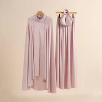 Fisura Scarf Mukena Aisyah Pet Knitting Malay Pink