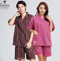 【汗蒸服-全棉-男女款-1套/組】新款高檔全棉汗蒸服男女款 汗蒸服純棉女款桑拿服浴袍純棉浴衣-716001