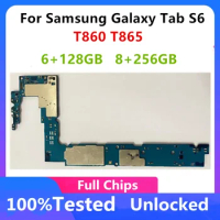 100% Unlocked Mainboard For Samsung Galaxy Tab S6 T860 T865 Motherboard For SM-T860 SM-T865 Logic Board Good Working