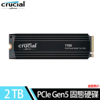 美光Micron Crucial T705 4TB PCIe Gen5 M.2 SSD固態硬碟(含散熱器)