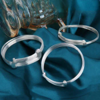 100% 925 Sterling Silver Cable Wire Bracelets For Men&amp;Women Adjustable Vintage Thai Silver Men's Charm Bracelet Bangle Jewelry