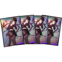 100PCS 63x90mm Trading Cards Protector Holographic Animation YuGiOh Card Sleeves Shield Laser Cute Card Deck Cover Japanese Size