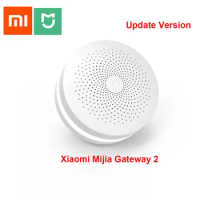 Xiaomi Mijia Multifunctional Gateway Update Version 2 Hub Alarm System Intelligent Online Radio Night Light Bell Smart Home Hub