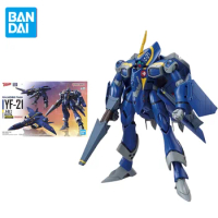 Bandai Original Anime The Super Dimension Fortress Macross HG YF-21 Action Figure Collectible Model Toys Gifts for Children