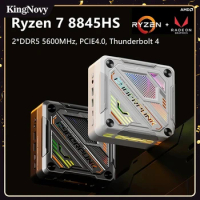 AMD Mini PC Ryzen 7 8845HS 7840HS Cyberpunk Windows 11 DDR5 5600MHz 2.5G 2 LAN Desktop Gaming Mini Computer Office WiFi6