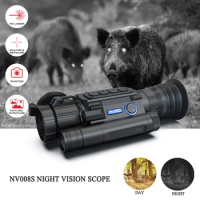 Pard NV008S 350m IR Ballistic Calculator Digital Day &amp; Night Vision Rifle Scope Hunting Monocular Camera Mount Red Dot Laser