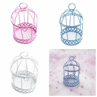 Decorative Bird Cage Durable for Party Wear Resistant Iron Wedding Garden Decor Candle Box for Party Mini Bird Cage