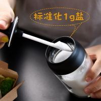 【2個】廚房調味罐玻璃密封調味瓶勺蓋一體調料瓶蜂蜜瓶油壺