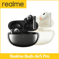 Original realme buds air5 pro earphones 50dB Active Noise Cancelling LDAC Bluetooth 5.3 Wireless Headphone HiFi Headset