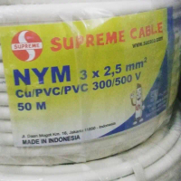Kabel SUPREME NYM Kawat 3x2,5 3x2.5 50M 50 M Meter Tembaga kawat