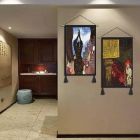 藏族民族風布藝畫掛毯客廳臥室沙發背景墻裝飾壁毯畫民宿掛布掛畫