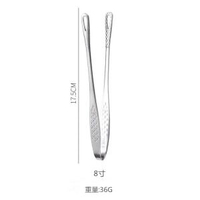 304不銹鋼烤肉夾子韓式自助餐烤肉夾子食物夾多功能牛排夾加長夾