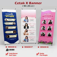 Cetak X Banner Sidang Banner Wisuda Tema Netflix, X Banner Wisuda Tema Threads, X Banner Wisuda Tema