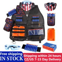 2021 New Kids Tactical Vest Suit Kit Set Outdoor Game Kids Tactical Vest Holder Kit for Nerf NStrike Elite Series Game fashion
