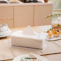 Dekoruma HIOKI Tempat Tissue Besar / Kotak Tissue Plastik - Transparan