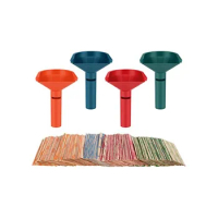 Coin Sorter with Coin Wrappers for All Coins, Coin Counter Tubes Plastic with 150Pcs Coin RollsWrappers Assorted